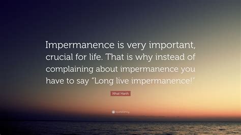 The Impermanence of Life: