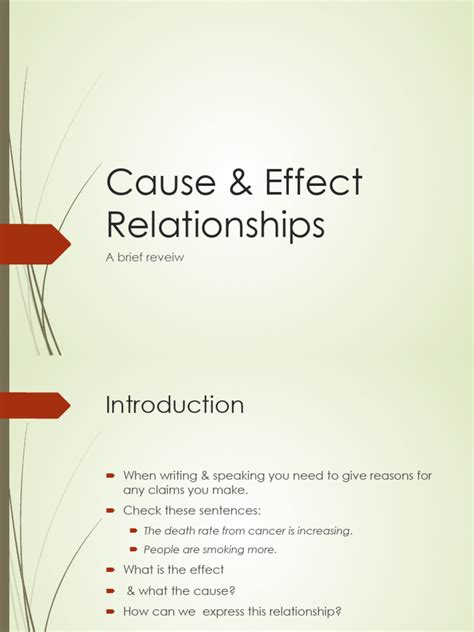 The Importance of Cause and Effect Relationships