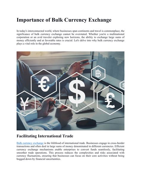 The Importance of Currency Exchange: Facilitating Global Transactions