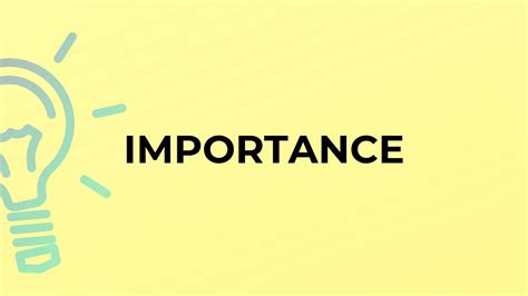 The Importance of Meaning