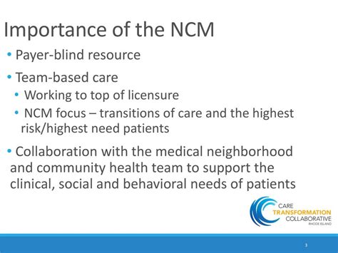 The Importance of NCM in NM