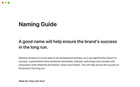 The Importance of Naming: A Comprehensive Guide