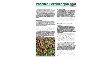 The Importance of Pasture Fertilization