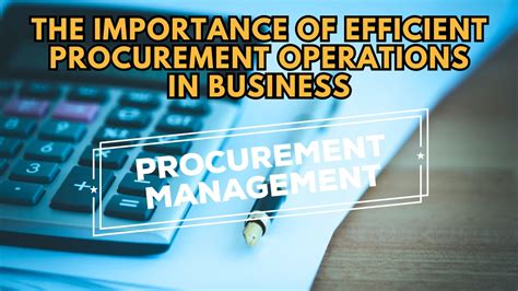 The Importance of Procurement