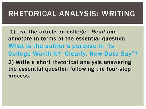 The Importance of Rhetorical Analysis of Short Texts