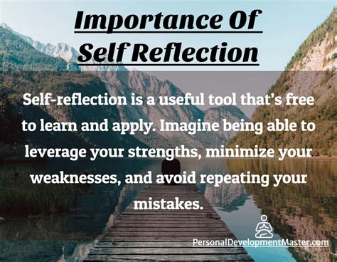 The Importance of Self-Reflection