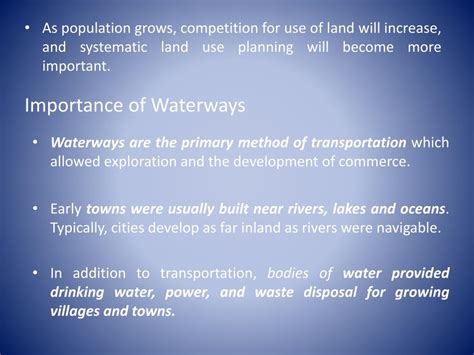 The Importance of Waterways