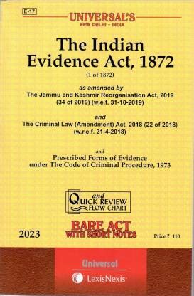 The Indian Evidence Act, 1872 30th Edition Reader