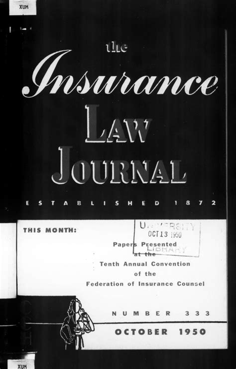 The Insurance Law Journal Reader