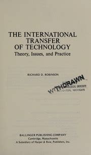 The International Transfer of Technology Theory, Issues, and Practice Doc