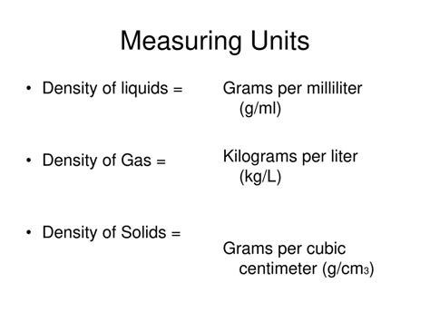 The Interwoven World of Mass and Density: Unveiling Kilograms per Liter