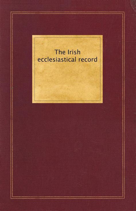 The Irish Ecclesiastical Record Epub