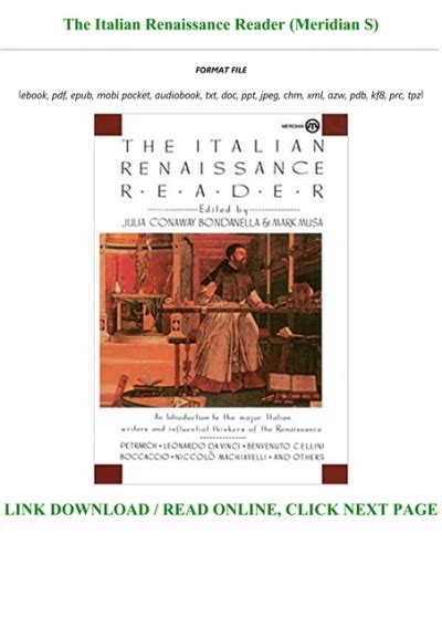 The Italian Renaissance Reader Ebook Kindle Editon