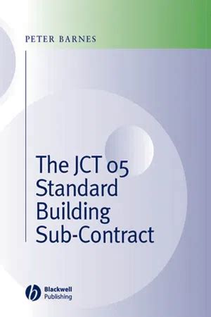 The JCT 05 Standard Building Sub-Contract Epub