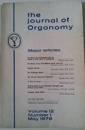 The Journal of Orgonomy Volume 12 Number 1 May 1978 Doc