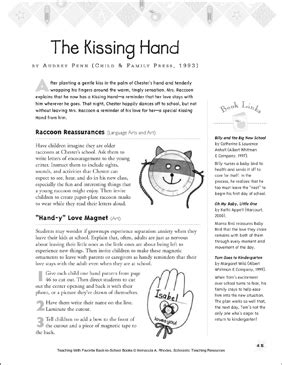 The Kissing Hand Lesson Plan Guide The Teaching Oasis Ebook Doc