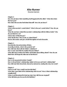 The Kite Runner Answers To Discussion Questions PDF