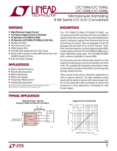 The LTC1096CS8#PBF: A Revolutionary Step Towards Energy Efficiency