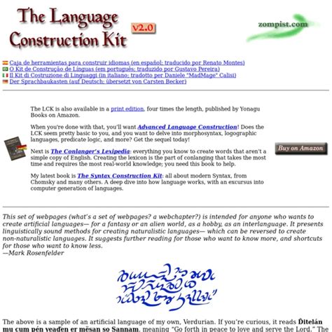 The Language Construction Kit Kindle Editon