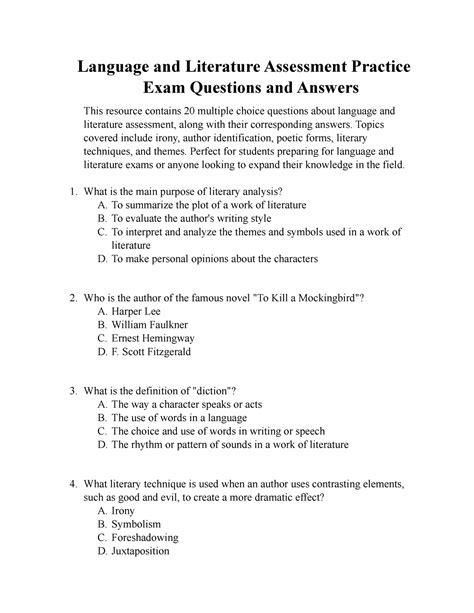 The Language Of Literature Answer Key Kindle Editon