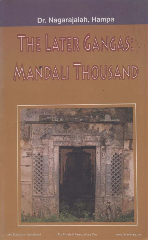 The Later Gangas Mandali Thousand PDF