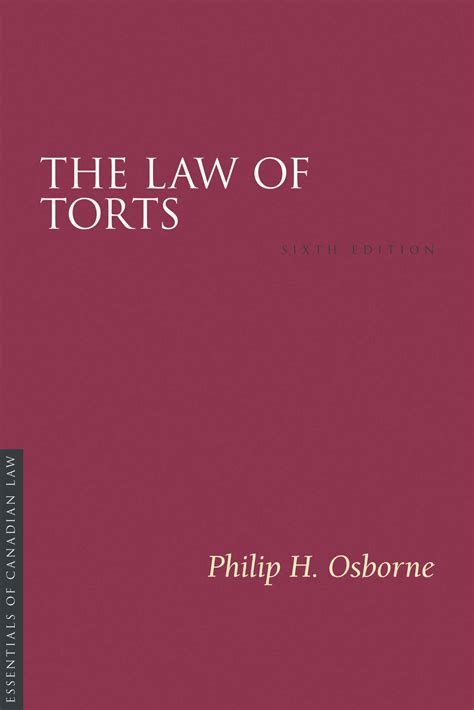 The Law Of Torts Osborne pdf PDF