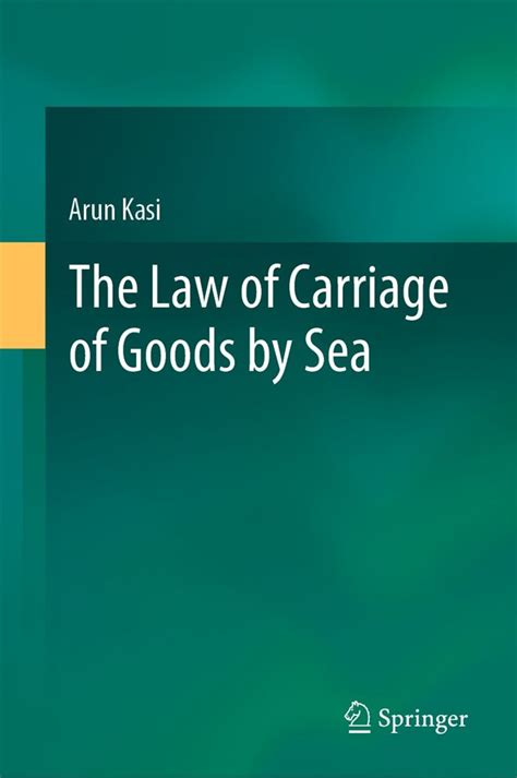 The Law of Carriage of Goods by Sea (Paperback) Ebook Ebook Kindle Editon