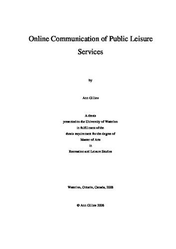 The Law of Public Leisure Services Kindle Editon