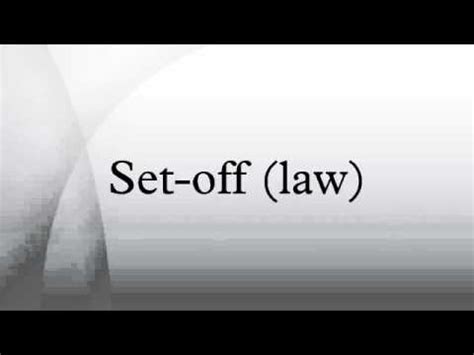 The Law of Set-Off Doc