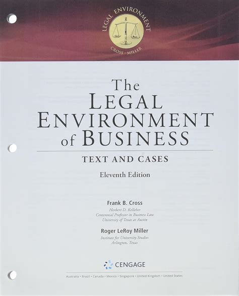 The Legal Environment of Business Text and Cases MindTap Course List Epub