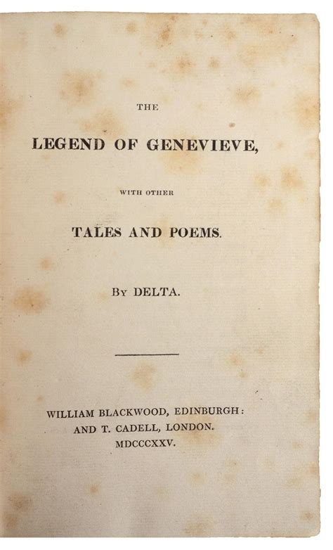 The Legend of Genevieve with other tales and poems By Delta Epub