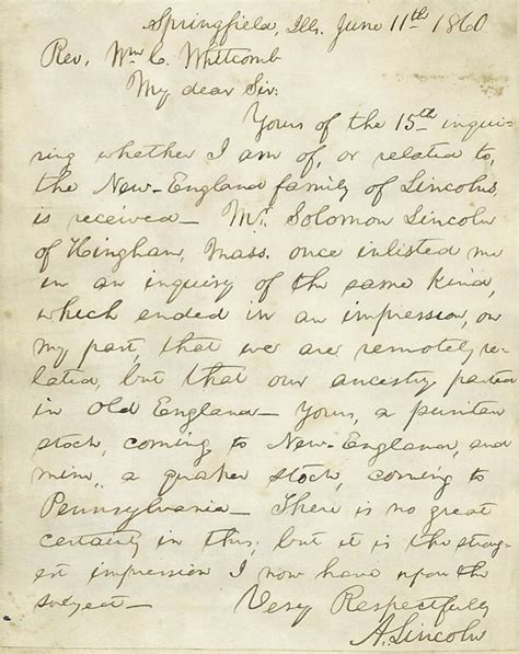 The Letters of President Lincoln on Questions of National Policy Doc