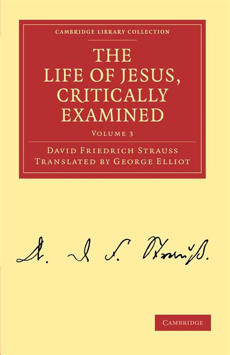 The Life of Jesus Critically Examined Cambridge Library Collection Religion Epub