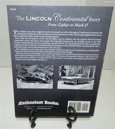 The Lincoln Continental Story From Zephyr to Mark II 1st Edition Reader