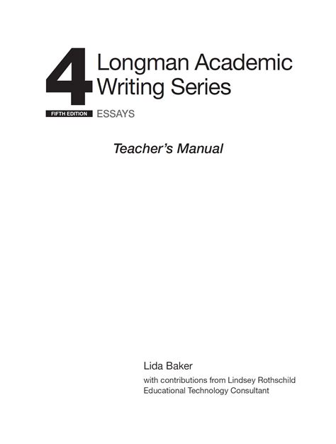 The Longman Academic Writing Series Level 4 Answer Key Epub