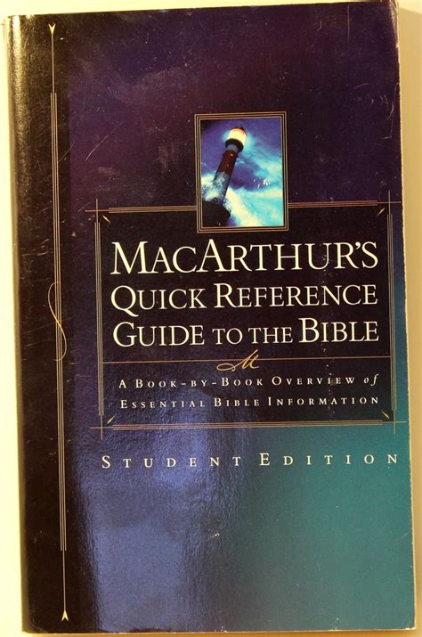 The Macarthur Quick Reference Guide to the Bible Student Edition Doc