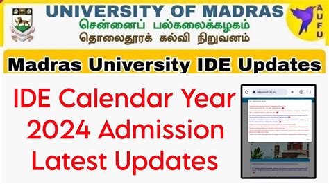 The Madras University Calendar Reader