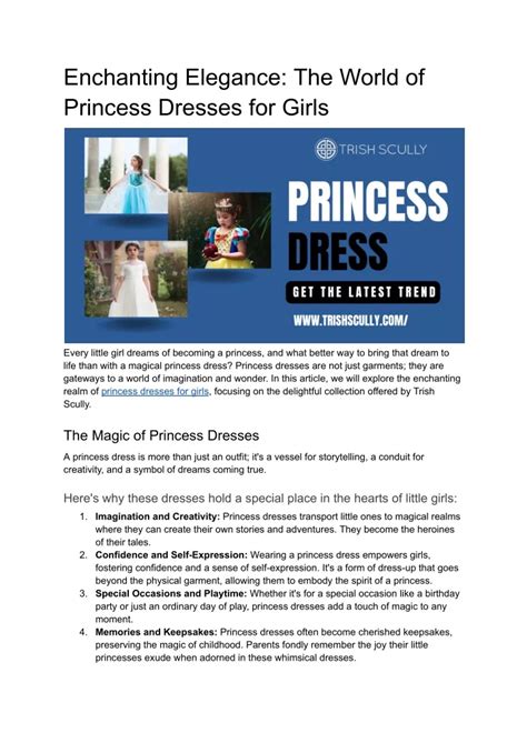 The Magical World of Princess Dresses