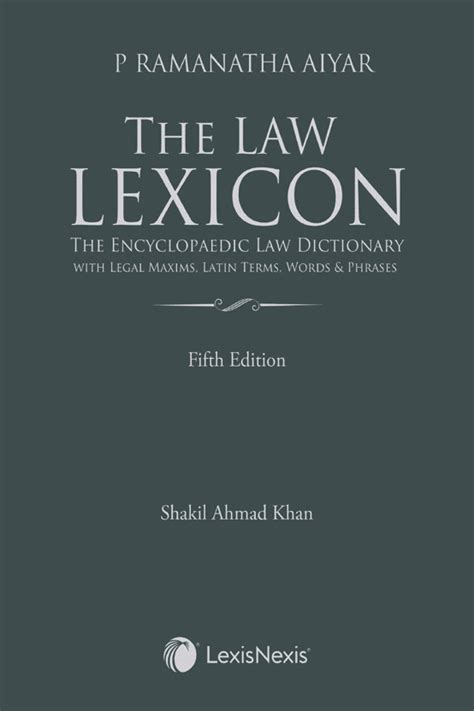 The Major Law Lexicon The Encyclopaedic Law Dictionary with Legal Maxims Epub