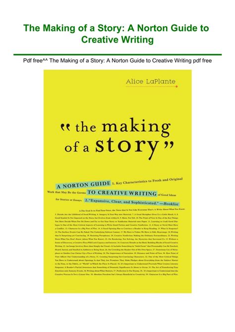 The Making of a Story: A Norton Guide to Creative Writing PDF