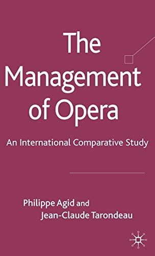 The Management of Opera An International Comparative Study Kindle Editon