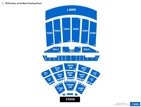 The Mann Seating Chart With Seat Numbers