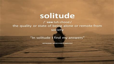 The Meaning of Solitude