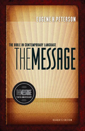 The Message 10th Anniversary Reader s Edition The Bible in Contemporary Language First Book Challenge Doc