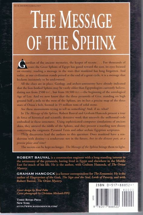 The Message of the Sphinx A Quest for the Hidden Legacy of Mankind Alternative History Epub