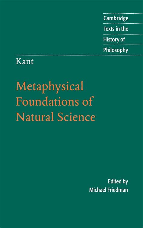 The Metaphysical Foundations of Natural Science Reader