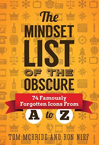 The Mindset List of the Obscure 74 Famously Forgotten Icons from A to Z Reader