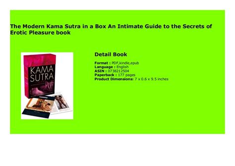 The Modern Kama Sutra in a Box An Intimate Guide to the Secrets of Erotic Pleasure Epub