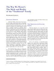 The Myth of the Traditional Family