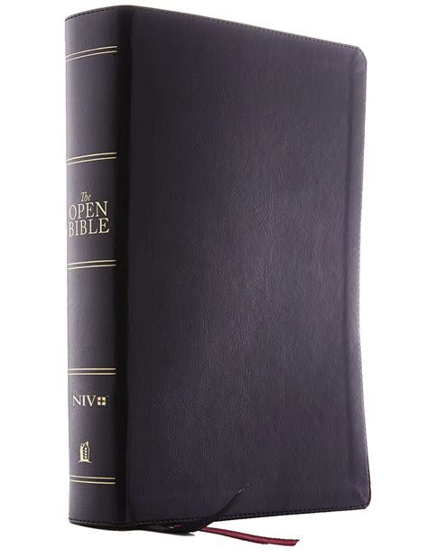 The NKJV Open Bible Leathersoft Black Indexed Red Letter Edition Comfort Print Complete Reference System Doc